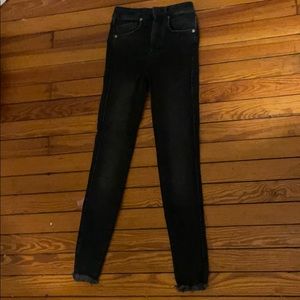 free people black/dark grey skinny jeans